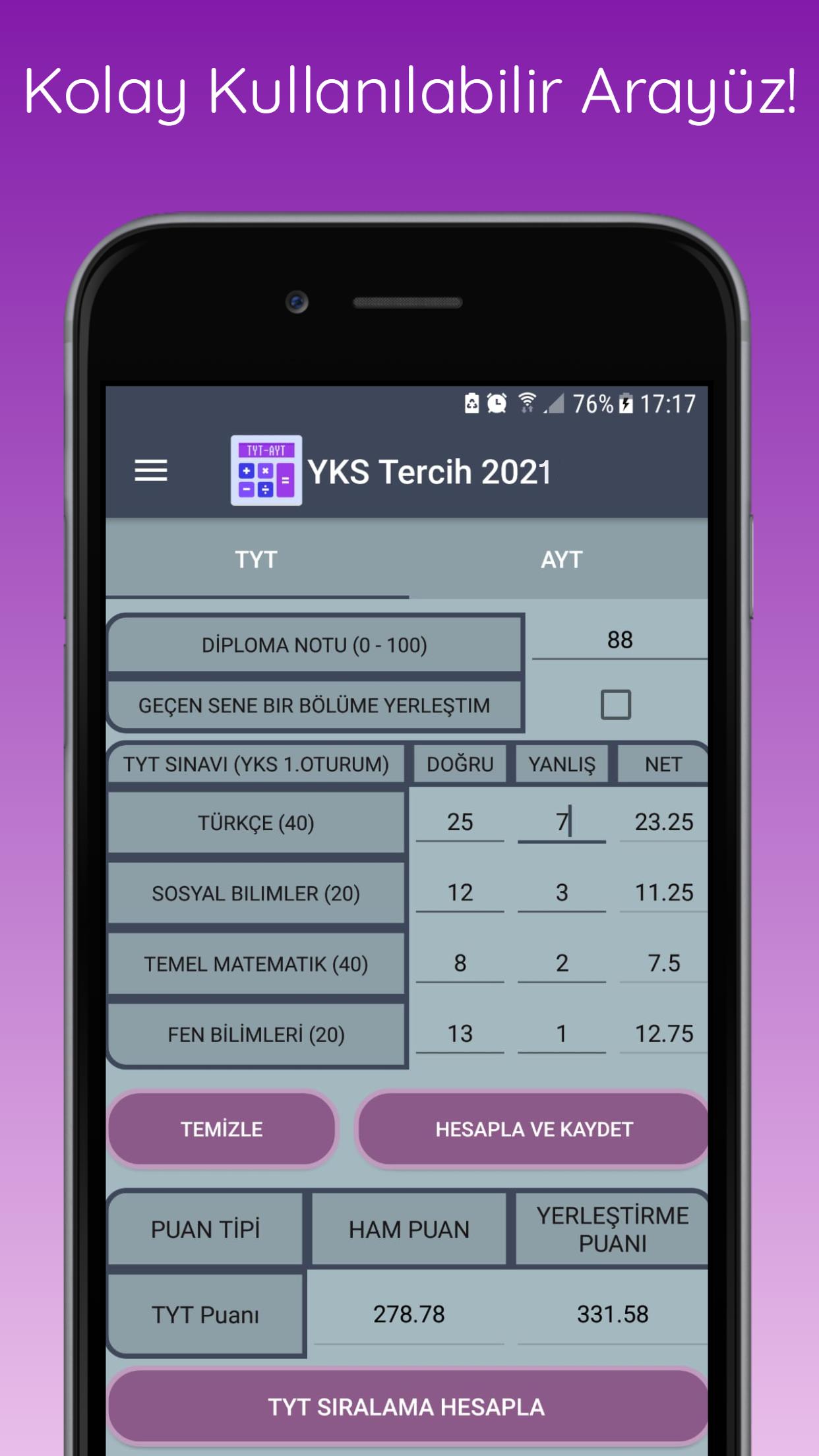 Tyt Yks Puan Siralama Tercih Hesaplama 2021 Pour Android Telechargez L Apk
