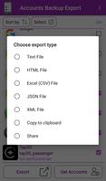 Accounts Backup Export تصوير الشاشة 3