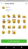 Animated Cute Duck Stickers for WAStickerApps capture d'écran 1