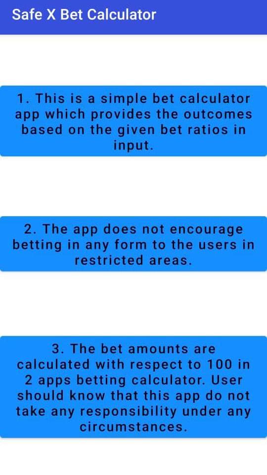 Safe X Bet Calculator APK for Android Download