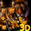 3D Mighty Tiger King Glass Tech Theme APK