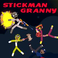 Granny Stickman Fight Horror Affiche