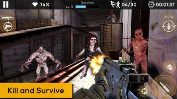 Garis depan mati kenaikan: FPS zombie pemburu screenshot 1