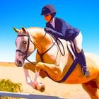 Paardenrennen Derby ruiter-icoon