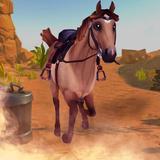 Horse Riding Games : Wild Cowboy Racing Simulator icône