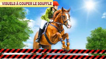 cheval courses Jeux: cheval équitation Affiche