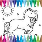Horses Coloring Book icône
