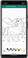 Horses Coloring Book Affiche