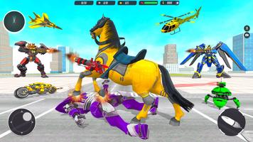 Horse Game Robot Car Game Affiche
