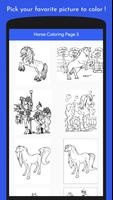 Livre de coloriage chevaux Affiche