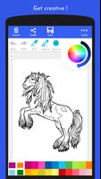 Livre de coloriage chevaux capture d'écran 1