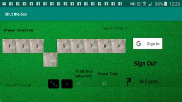 Shut The Box Game ảnh chụp màn hình 1