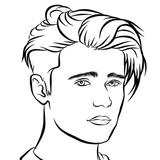 Face drawing step by step icon