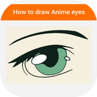 How to Draw Anime Eyes - Step by step-icoon