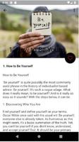 How To Be Yourself(Being Yourself) capture d'écran 1