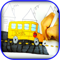 how to draw bus