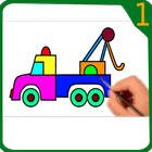 comment dessiner une voiture pour les enfants icône