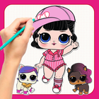 How to draw dolls ícone