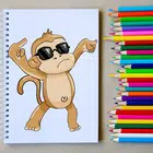 Comment dessiner un singe icône