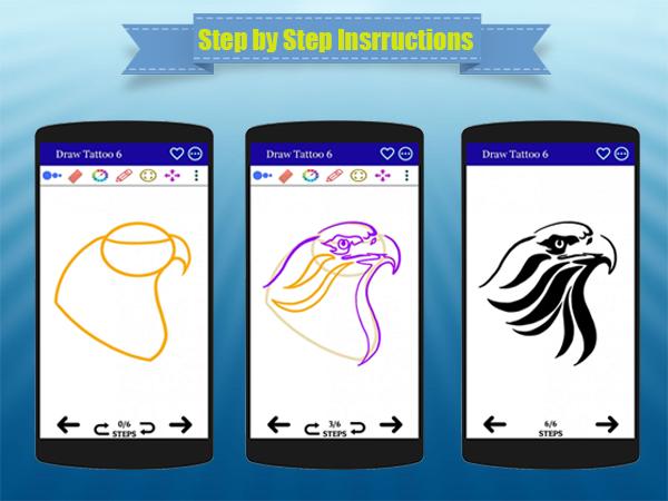 Verbazingwekkend Hoe dieren tattoo stap voor stap te tekenen for Android - APK Download TM-98
