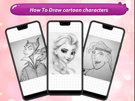 How to draw cartoon characters poster