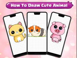 How To Draw Cute Animal پوسٹر