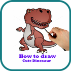 How to Draw Cute Dinosaur Easily-icoon