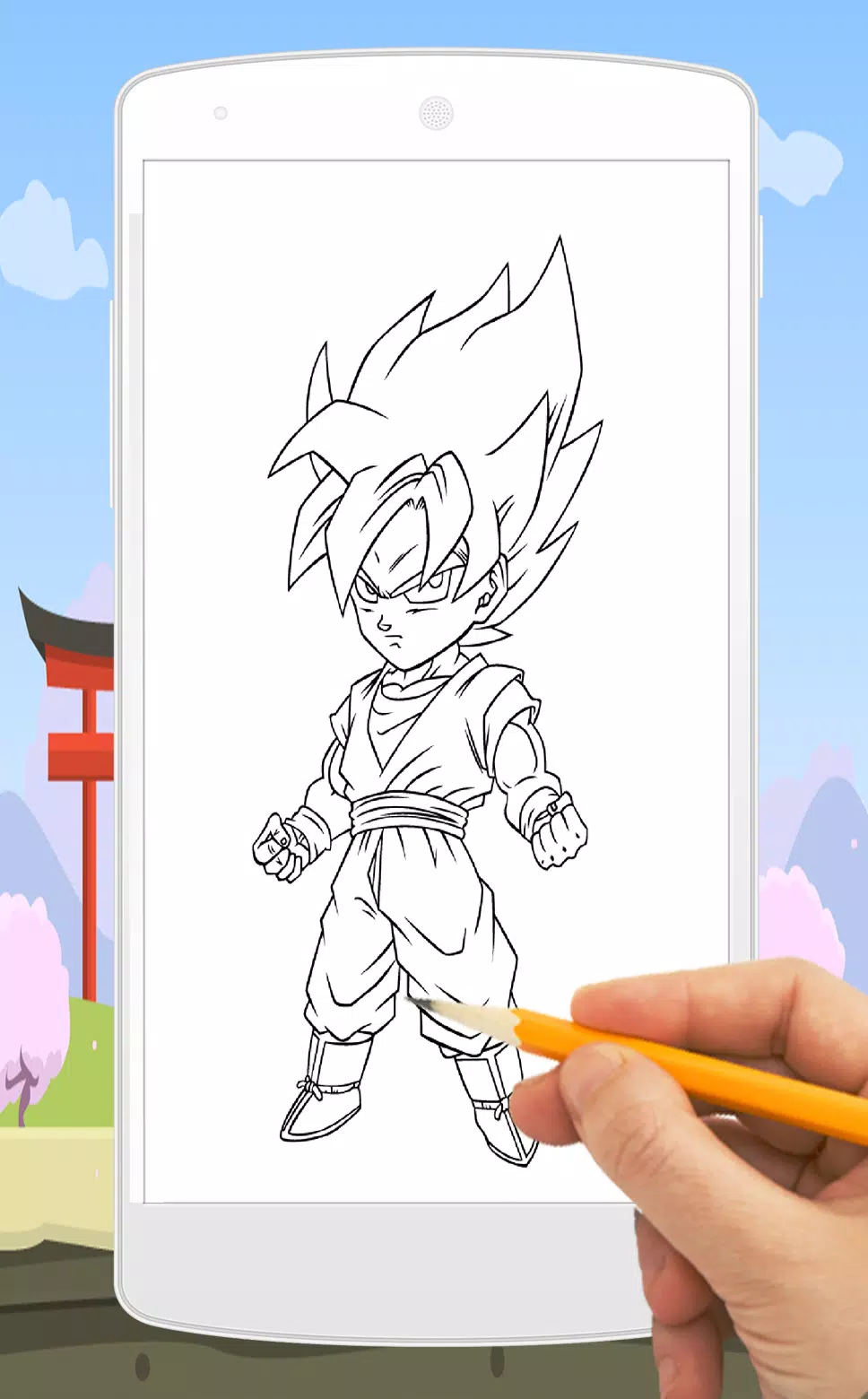 Son Goku Drawing Tutorial - How to draw Son Goku step by step