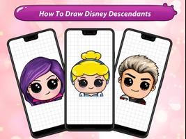 Comment dessiner les descendants de Disney Affiche