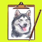 Comment dessiner chien icône
