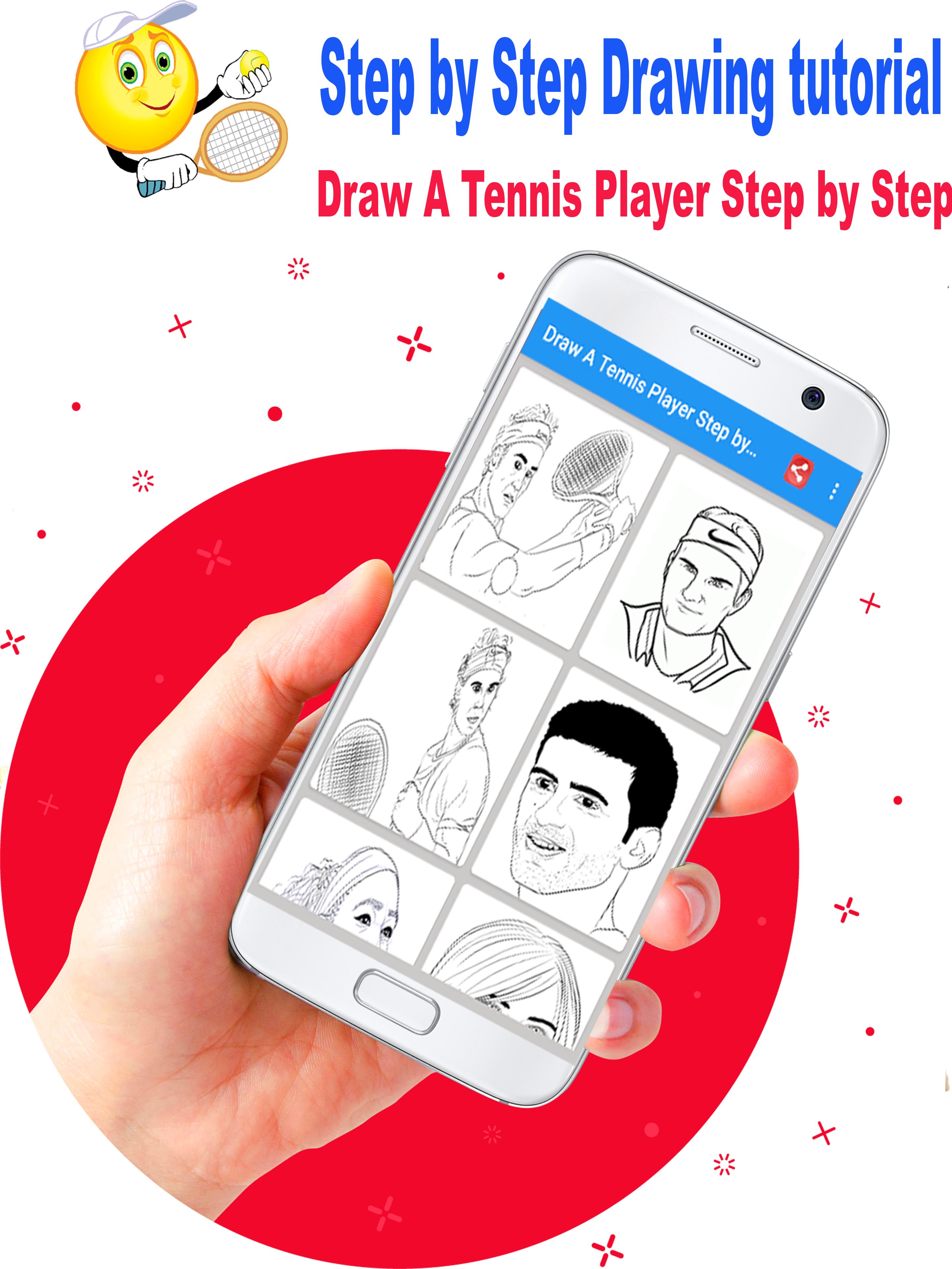 Joueur de tennis dessin facile - rapidement 🎾 👇 APK pour Android  Télécharger