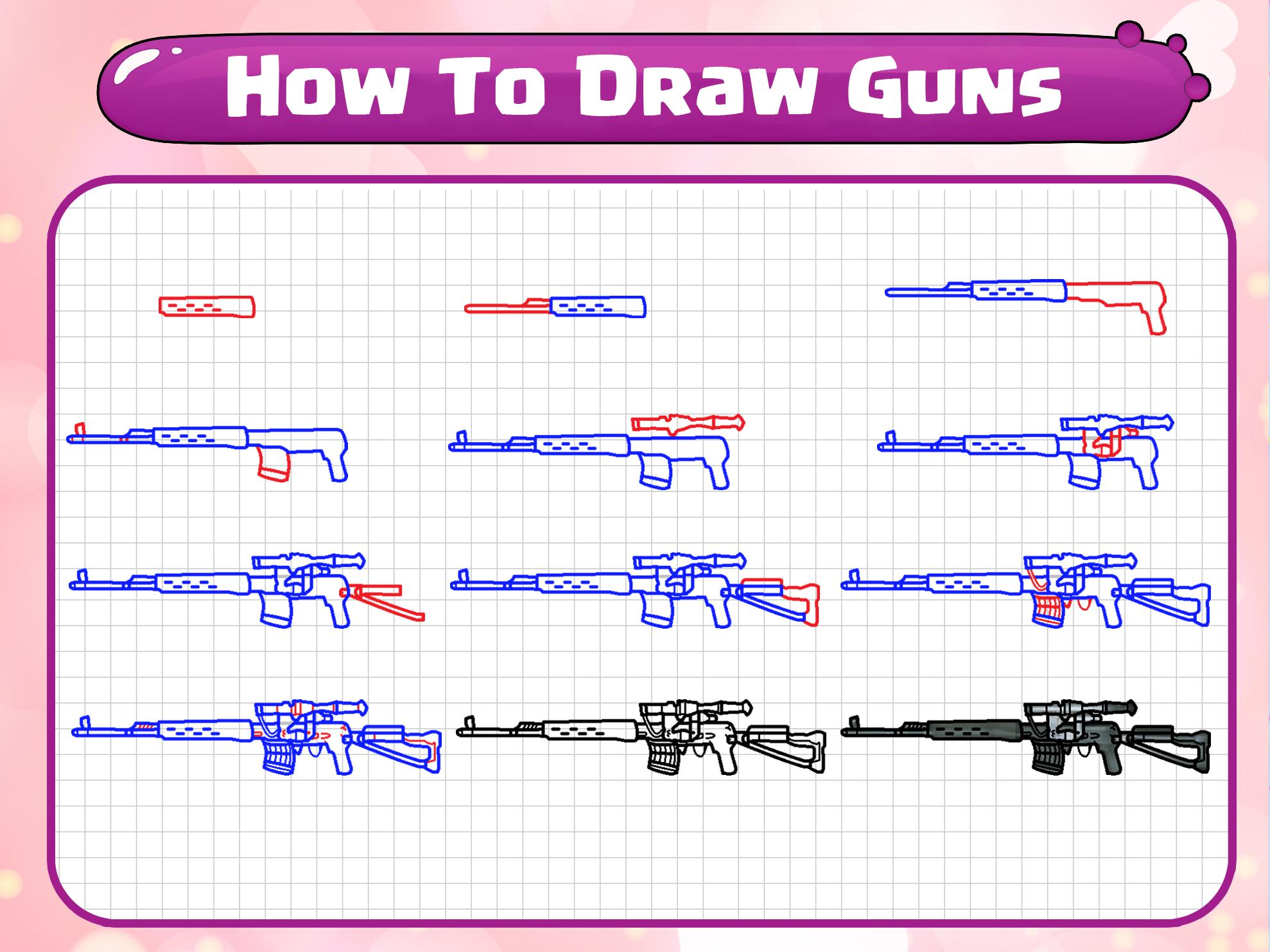 How To Draw Guns স্ক্রিনশট 2.