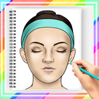 Eenvoudig make-up tekenen-icoon
