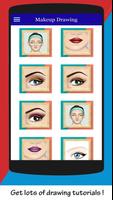 Eenvoudig make-up tekenen-poster