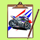 Dibujar moto fácilmente icono