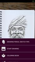 Pencil Sketch Drawing - Free Pencil Art App الملصق