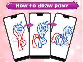 How to draw pony Affiche