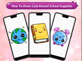 How to Draw Cute Kawaii School Supplies ảnh chụp màn hình 3