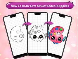 How to Draw Cute Kawaii School Supplies ảnh chụp màn hình 1