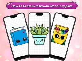 How to Draw Cute Kawaii School Supplies captura de pantalla 2