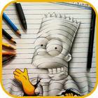 How To Draw 3D Step by Step أيقونة