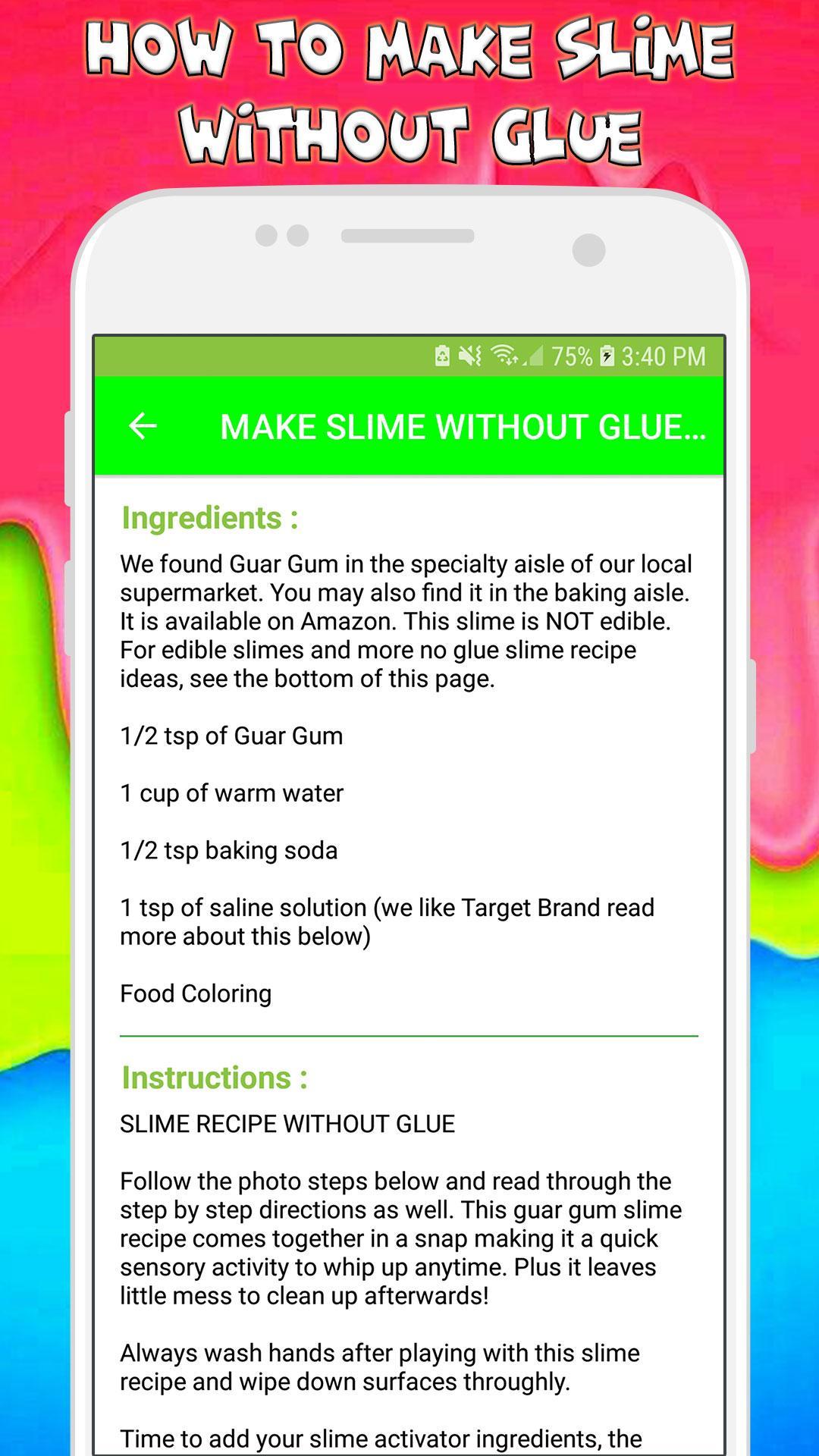 How To Make Slime Without Glue for Android - APK Download