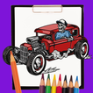 Hotrod Car Coloring Book