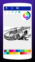 Hotrod Car Coloring Book Affiche