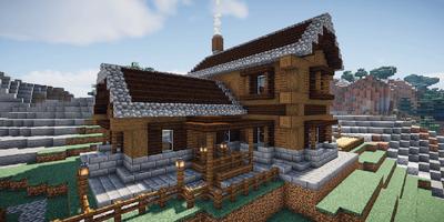 House Minecraft mod Building Affiche