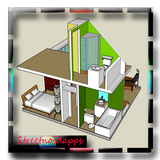 Conception de la maison 3d icône