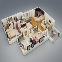 3D House plan design Ekran Görüntüsü 3