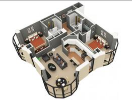 NOUVELLES conceptions de plans de maison 3D Affiche
