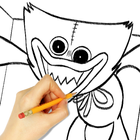 How to draw Huggy Wuggy icono