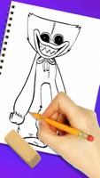 How to draw Huggy Wuggy captura de pantalla 1